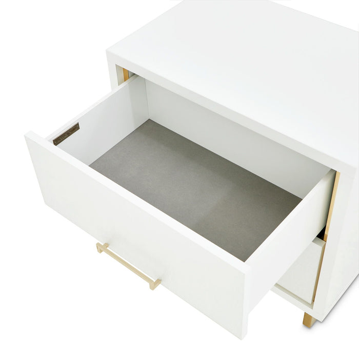 Palm Gate - Nightstand - Cloud White