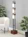 Bento - Contemporary Floor Lamp - Black / Walnut / White Lumi Source