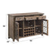 Raphaela - Server With Cup Holder & Wine Rack - Weathered Cherry ACME