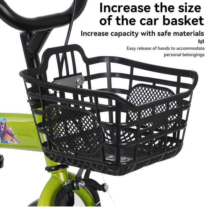 Fkznpj - 18" Sporty Kids Bike With Training Wheels And Stand Adjustable Saddle Suitable For Boys And Girls Aged 5 - 10 Years Tall Height 39 - 49" Available In A Variety Of Colors Daily Nest