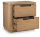 Pamaria - Two Drawer Night Stand - Light Brown Signature Design by Ashley®