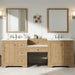 Double Sink Bathroom Vanity With Countertop, 2 Ceramic Sinks, 6 Drawers, Soft Close Design Noble House