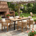 Outdoor Dining Set & Table And Rope Chairs Noble House