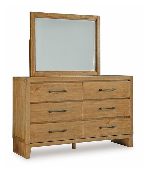 Sherbana - Dresser And Mirror - Light Brown Signature Design by Ashley®