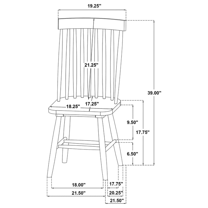Calloway - Spindle Back Dining Side Chair (Set of 2) Furniture Max