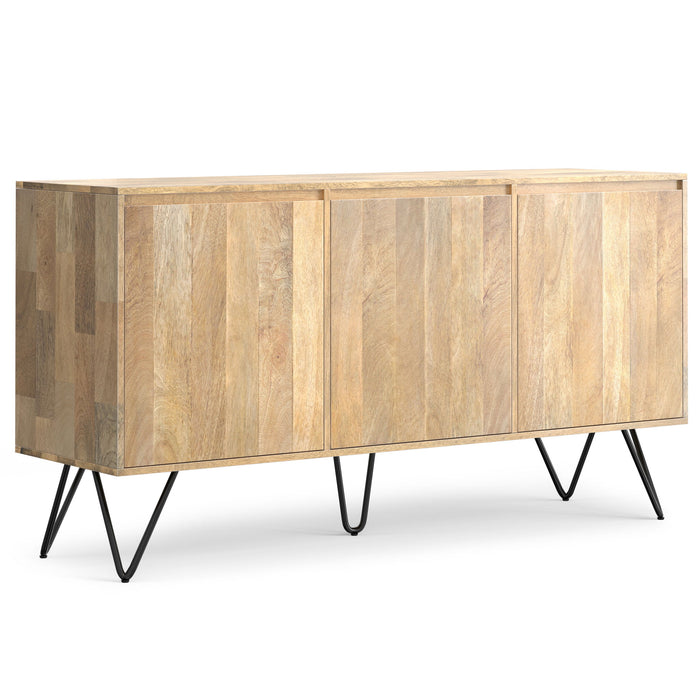 Hunter - 3 Door Sideboard Buffet With Hairpin Legs - Natural Simpli-Home