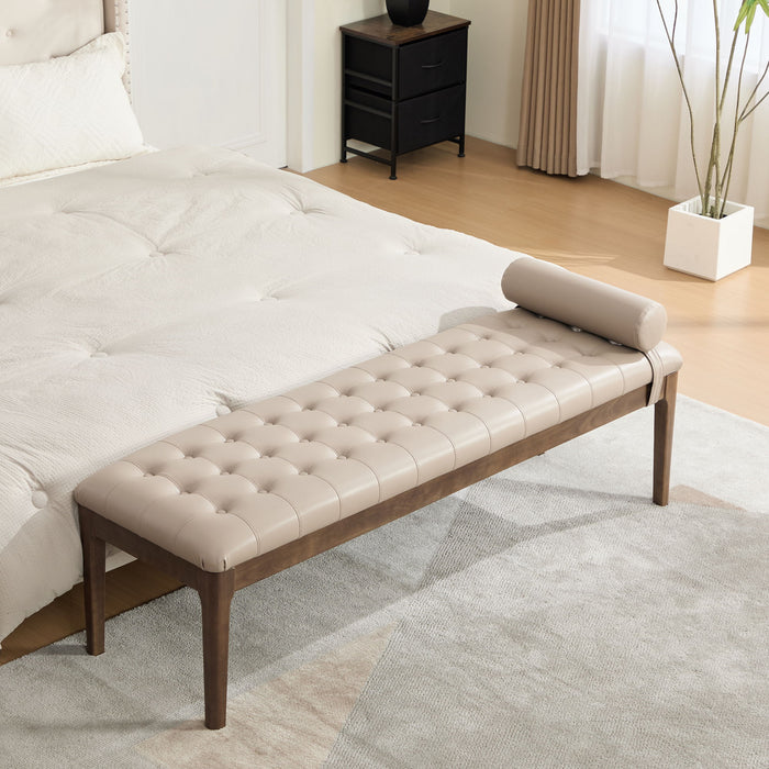 Upholstered End Of Bed Bench With Headrest Home Essentials
