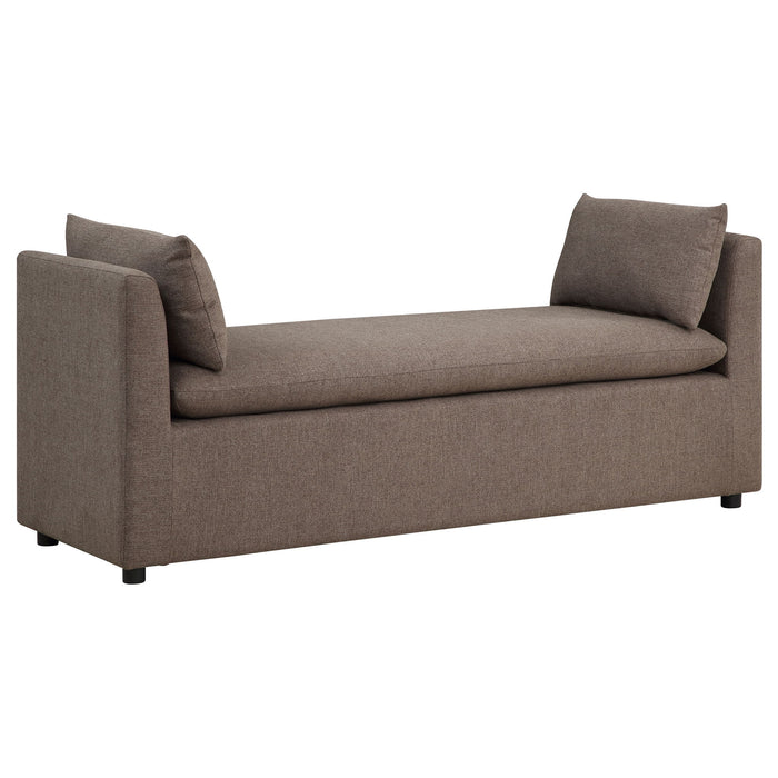Isiah - Raised Arm Accent Bench - Brown Furniture Max