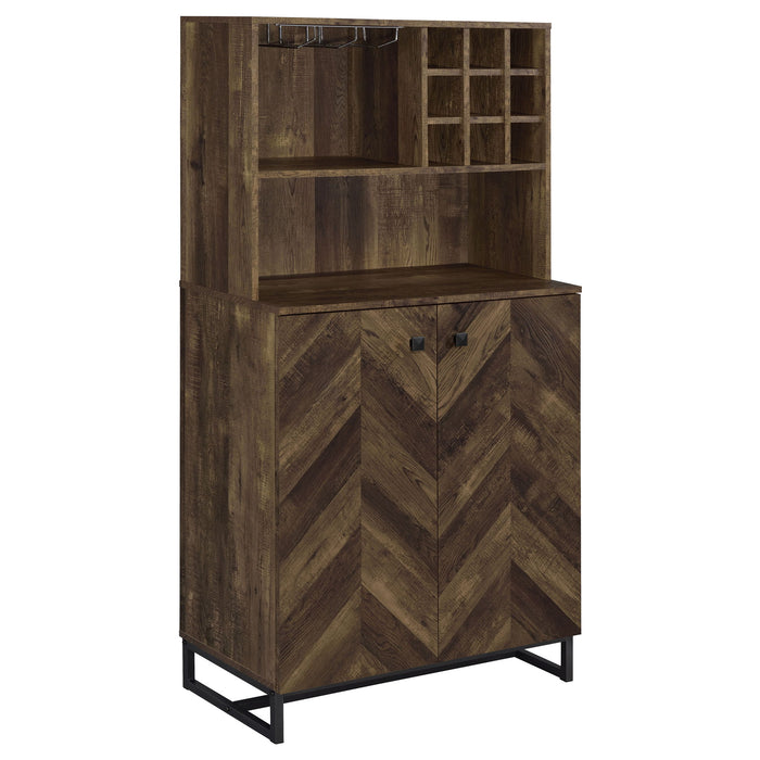 Harlie - 2 Door Wine Cabinet - Oak Furniture Max