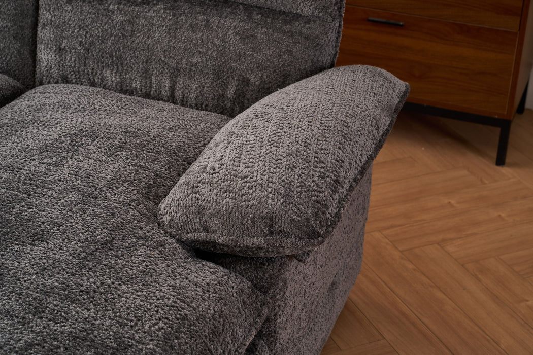 U-Shaped Profile Sofa, Including Two Single Seats And Two Chaise, Modular Sofa, Chenille Sofa