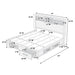 Transitional Bed With Smooth Gliding Drawers, Built In Lights, Open Headboard Shelves Home Essentials