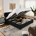 Storage Upholstered Hydraulic Platform Bed With Integrated Headboard Home Essentials