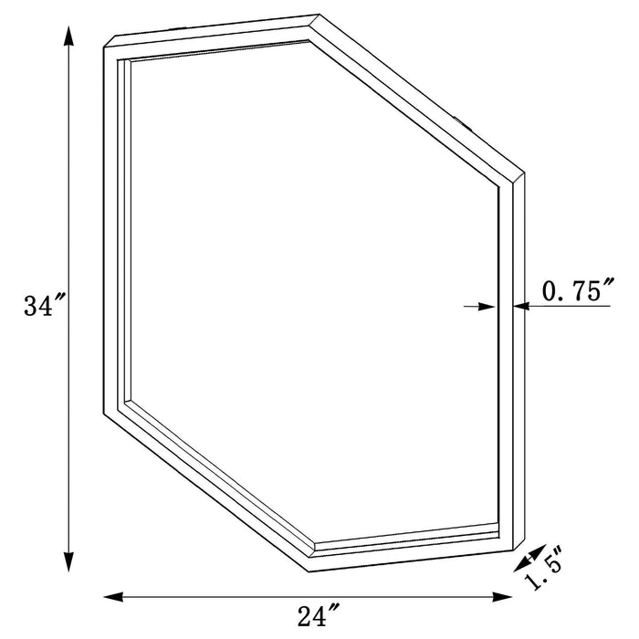 Cavendish - Hexagonal Wall Mirror - Gold Furniture Max
