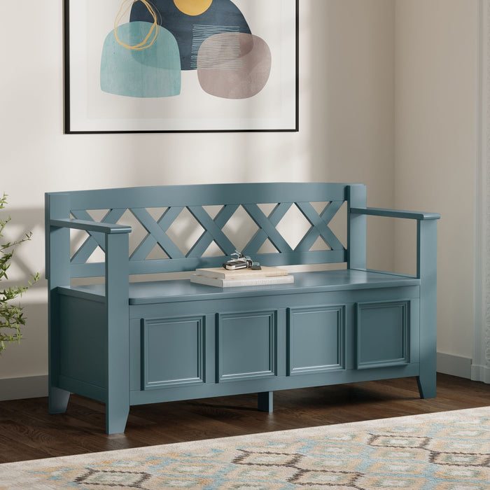 Amherst - Compact Entryway Storage Bench Simpli-Home