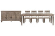 Lancaster - 6 Piece Extendable Rectangular Dining Table Set Magnussen Furniture