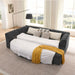 U-Shaped Modular Sectional Sofa With Chaise And Movable Ottoman With Wave-Shaped Armrest Home Essentials