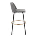 Toriano - Contemporary Fixed Height, Barstool With Swivel & Round Footrest (Set of 2) Lumi Source