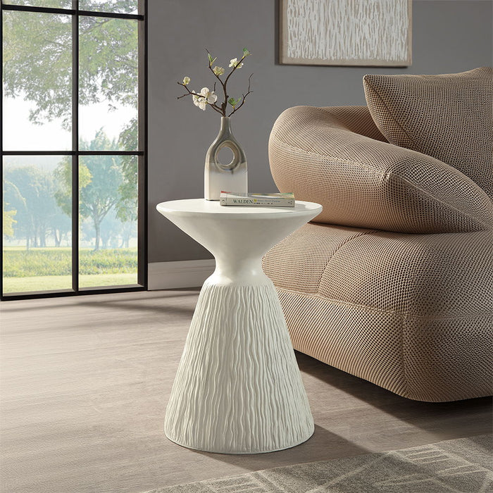 Duane - Accent Table - Natural White Finish