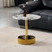 End Table For Living Rooms - Gold / White Home Essentials