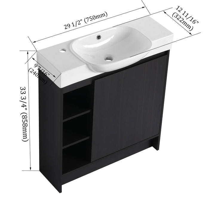 Freestanding Bathroom Vanity With Sink, Soft Close Door Home Essentials