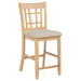 Davis - Counter Height Dining Chair Linen (Set of 2) - Light Oak Furniture Max