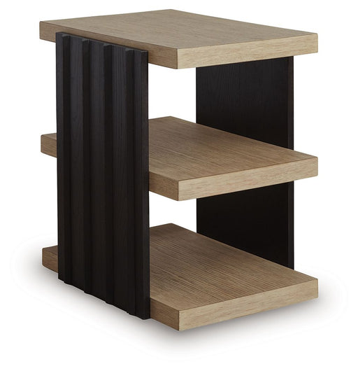 Rylandyn - Rectangular End Table - Black / Light Brown Signature Design by Ashley®