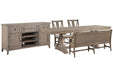 Paxton Place - Extendable Trestle Dining Table Set Magnussen Furniture