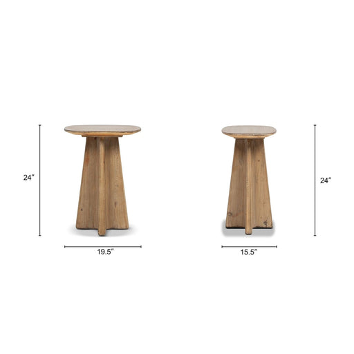 Clarence - Rectangular End Table - Antique Brown Jennifer Taylor Home