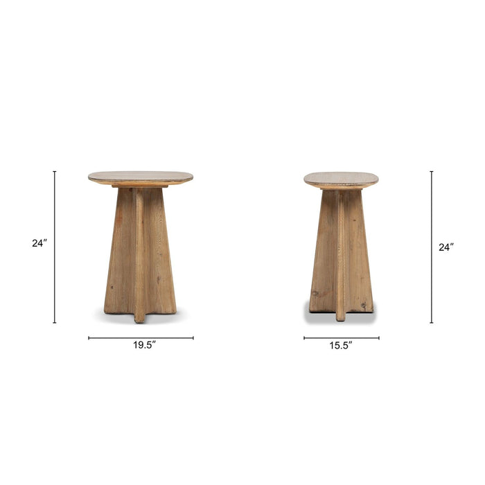 Clarence - Rectangular End Table - Antique Brown Jennifer Taylor Home