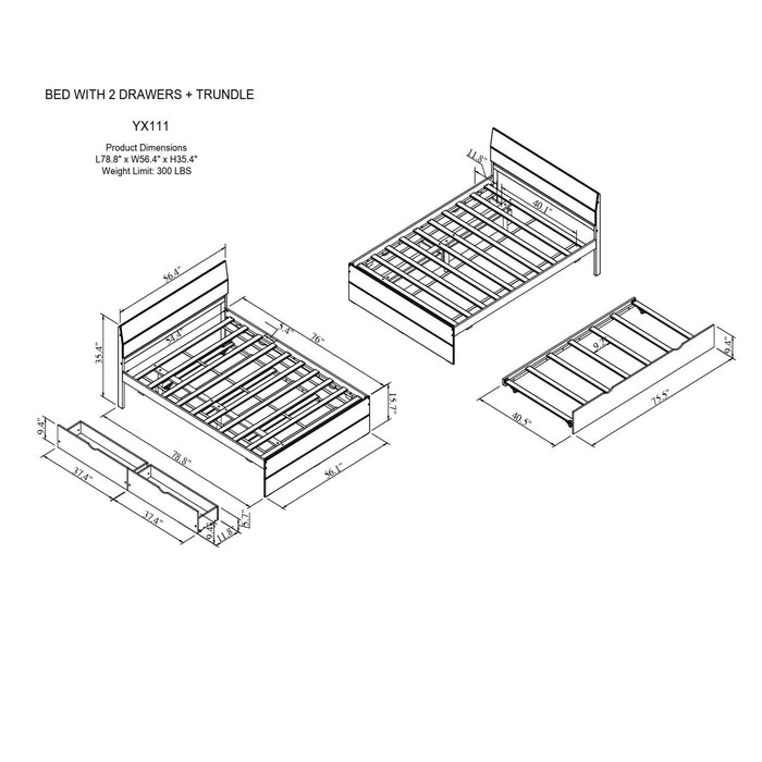 Modern Bed Frame With Headboard And Footboard Home Essentials
