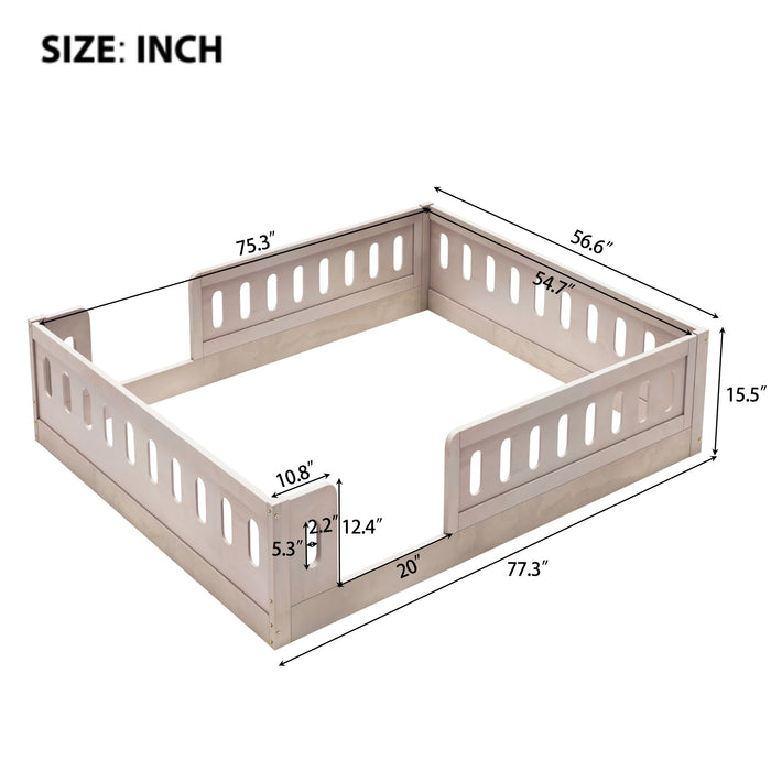 Platform Bed With Guardrail Hearth and Haven
