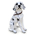 Large Dalmatian Dog Statue, Sitting Spotted Pet Sculpture For Entryway Patio - Black White Daily Nest