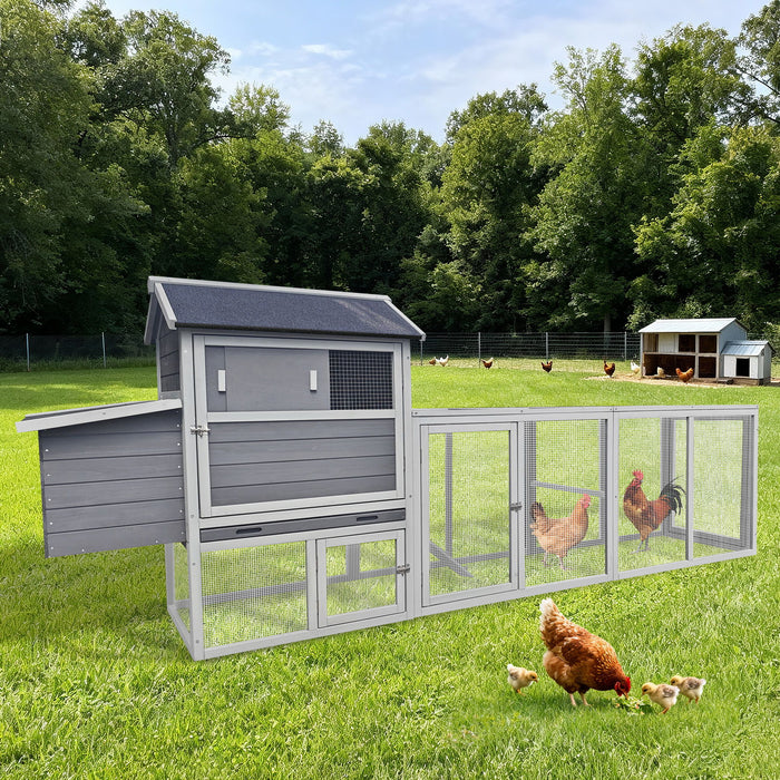 Large Outdoor Hen House With Run And Nesting Box Poultry Cage Daily Nest