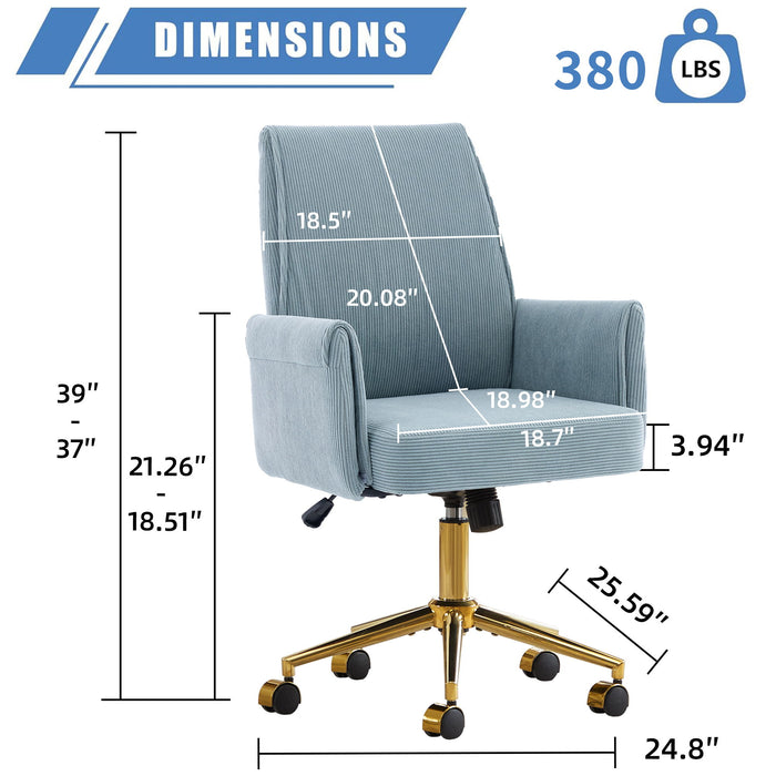 Ergonomic Mid Back Office Chair Home Essentials