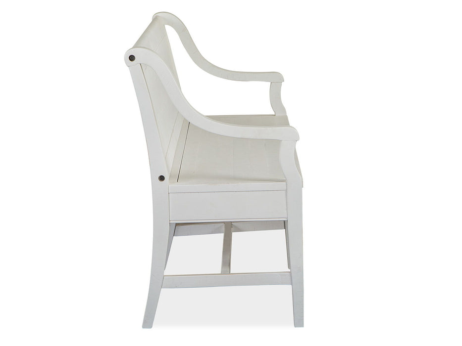 Heron Cove - Bench With Back - Chalk White Magnussen Furniture
