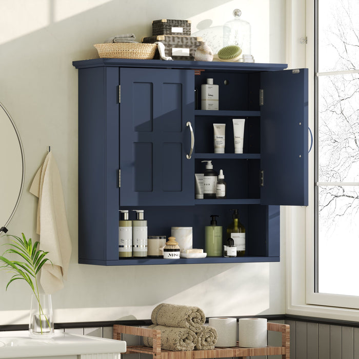 Multi Functional Wall Mounted Cabinet With Adjustable Shelves For Bathroom Noble House
