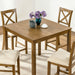 Dining Square 4 Person Counter Height Table, Only The Table - Oak Home Essentials