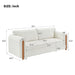 Modern 3 Seater Upholstered Couch Sofa For Living Room Noble House