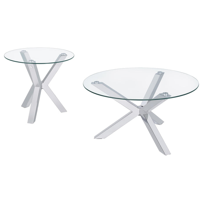 Alexa - Round Coffee And End Table Set Furniture Max