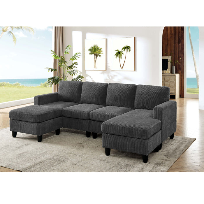 Modular Sectional With 2 Ottomans Home Essentials