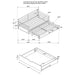 Twin Long 2 Drawer Daybed With Extendable Trundle, Storage Drawers, Fits Standard Mattress - Gray Furniture Max