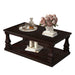 Rectangular Coffee Table With Open Storage Shelf For Living Room - Espresso Home Essentials