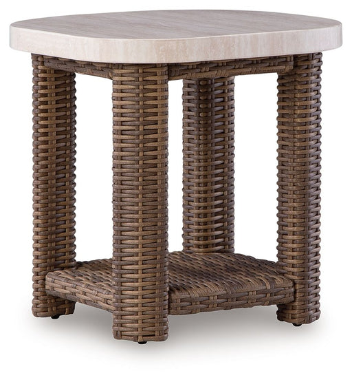 Dolan Creek - Square End Table - Beige / Brown Signature Design by Ashley®