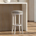 Backless Swivel Stool With Upholstered Seat Home Essentials