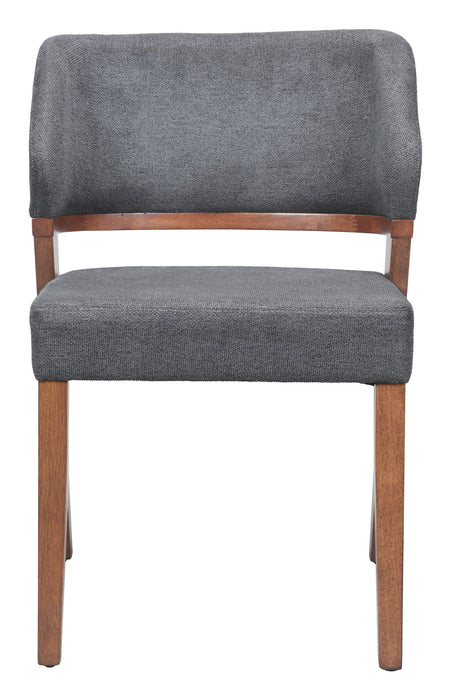 Sunobu - Dining Chair (Set of 2) - Azure Gray / Walnut Zuo Modern