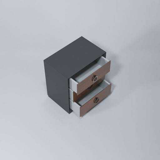 Emporio - Nightstand - Black / Dark Brown Franco Spain