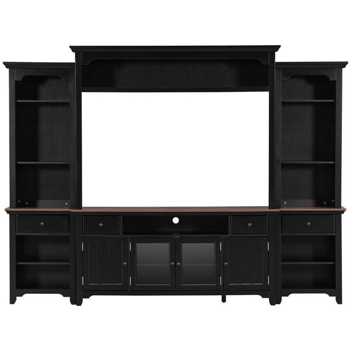 Extra Large TV Stand, Entertainment Center With Storage Cabinets Hearth and Haven