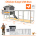 Chicken Coop, Large Outdoor Hen House With Run And Nesting Box Poultry Cage Daily Nest