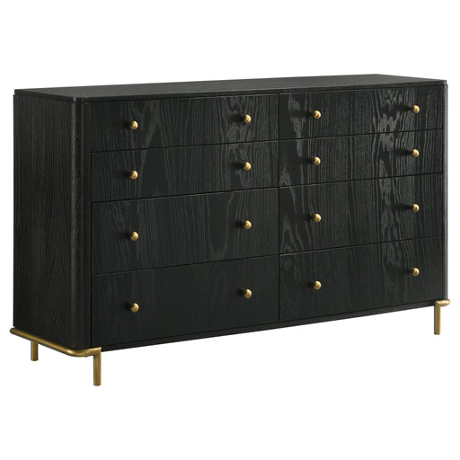 Anser - 8 Drawer Dresser - Black Furniture Max