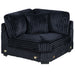 1 Piece Corner Wedge Only Texture Upholstered Modular Living Room Furniture - Black Home Essentials